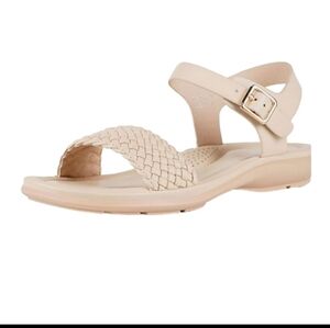 Intini Sandals Flat Ankle Strap Beige